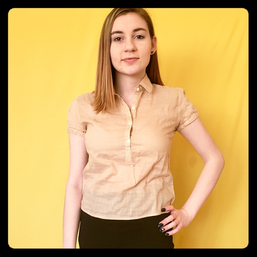 Tan shirt